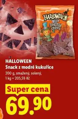 Lidl HALLOWEEN Snack z modré kukuřice nabídka