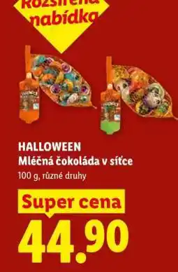Lidl HALLOWEEN Mléčná čokoláda v síťce nabídka