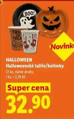 Lidl HALLOWEEN Halloweenské talíře/kelímky nabídka