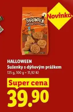 Lidl HALLOWEEN Sušenky s dýňovým práškem nabídka