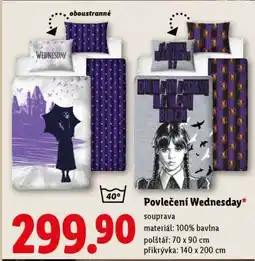 Lidl Povlečení Wednesday nabídka