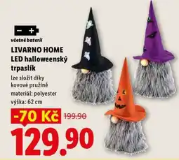 Lidl Livarno home LED halloweenský trpaslík nabídka