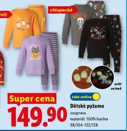 Lidl DĚTSKÉ PYŽAMO nabídka