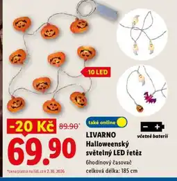 Lidl LIVARNO Halloweenský světelný LED řetěz nabídka