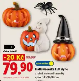Lidl Halloweenská LED dýně nabídka
