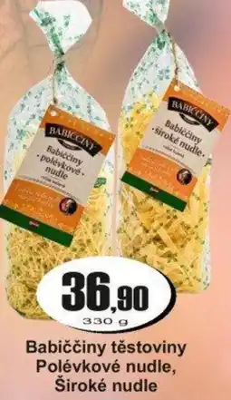 Adam Babiččiny těstoviny nabídka