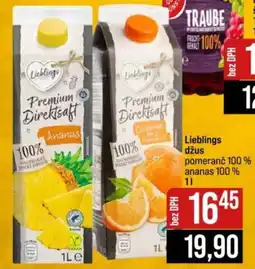 Jip Lieblings džus nabídka