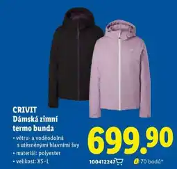 Lidl CRIVIT Dámská zimní termo bunda nabídka