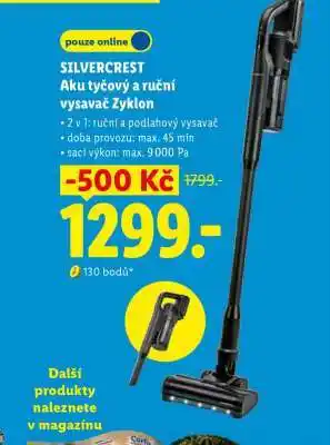 SILVERCREST Aku tyčový a ruční vysavač Zyklon