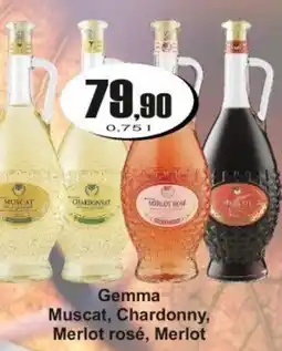 Adam Gemma Muscat, Chardonný, Merlot rosé, Merlot nabídka