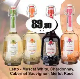 Adam Letto - Muscat White, Chardonnay, Cabernet Sauvignon, Merlot Rosé nabídka