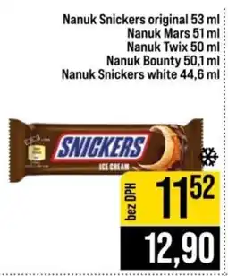 Jip Nanuk Snickers ice cream nabídka