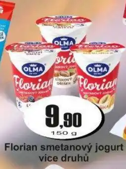 Adam Florian smetanový jogurt nabídka