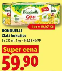 Lidl BONDUELLE Zlatá kukuřice nabídka