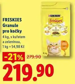 Lidl FRISKIES Granule pro kočky nabídka