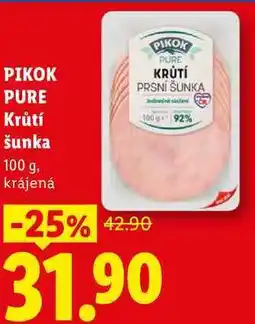 Lidl PIKOK PURE Krůtí šunka nabídka