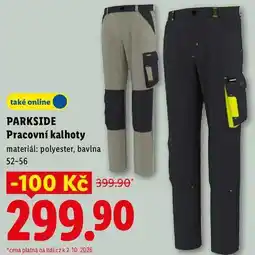 Lidl PARKSIDE Pracovní kalhoty nabídka