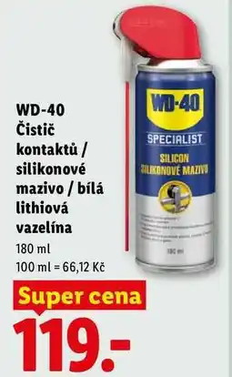 Lidl WD-40 Čistič kontaktů/silikonové mazivo/bílá lithiová vazelína nabídka