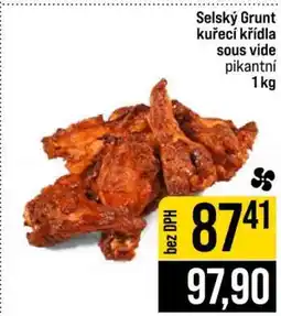 Jip Selský Grunt kuřecí křídla sous vide pikantní nabídka