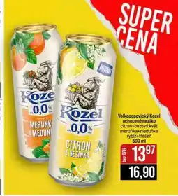 Jip Velkopopovický Kozel ochucené nealko nabídka