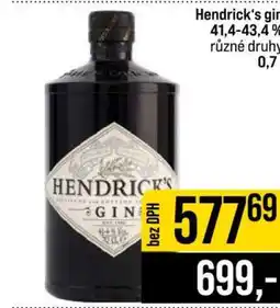 Jip Hendrick’s Gin nabídka