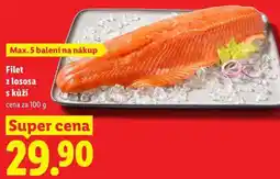 Lidl Filet z lososa s kůží, cena za nabídka