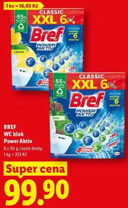 Lidl BREF WC blok Power Aktiv, 6 x 50 g, různé druhy nabídka