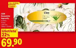 Lidl CIEN Kosmetické kapesníky, 3 x 120 ks, 3vrstvé nabídka
