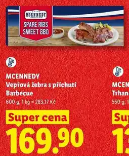 Lidl MCENNEDY Vepřová žebra s příchutíBarbecue nabídka