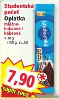 Norma Studentská pecet Oplatka nabídka