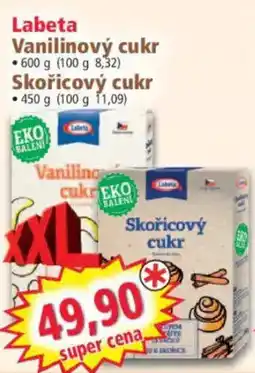 Norma Labeta vanilinový cukr skořicový cukr nabídka
