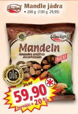Norma Backen mandle jádra nabídka