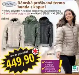 Norma ElleNor dámská prošívána termo bunda s kapucí nabídka