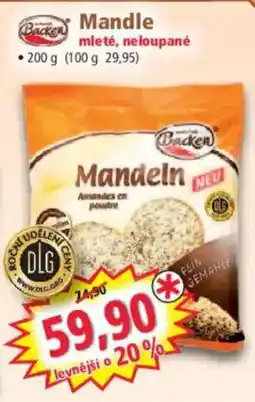 Norma Backen mandle nabídka