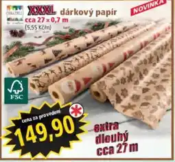 Norma XXXL dárkový papír nabídka