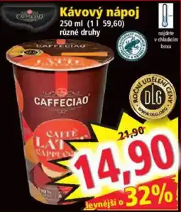 Norma Caffeciao kávový nápoj nabídka