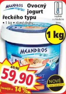 Norma Meandros ovocný jogurt řeckého typu nabídka