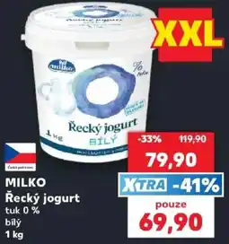 Kaufland Milko Řecký jogurt tuk 0 % bílý nabídka