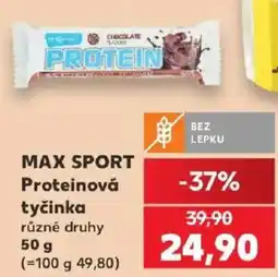 Kaufland Max Sport proteinová tyčinka nabídka