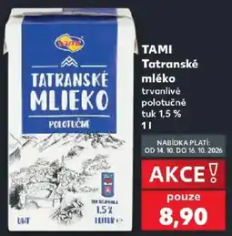 Kaufland Tami tatranské mléko nabídka