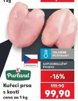 Kaufland Purland kuřecí prsa s kostí nabídka