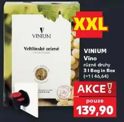 Kaufland Vinium Veltlínské zelené nabídka