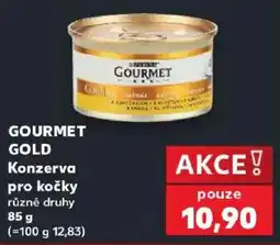 Kaufland Gourmet gold konzerva pro kočky různé druhy nabídka