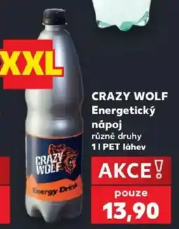 Kaufland Crazy Wolf energetický nápoj nabídka