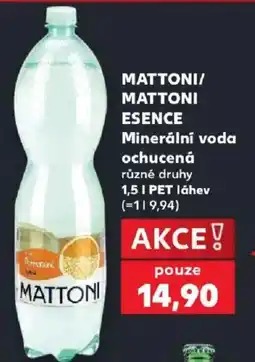 Kaufland Mattoni esence minerální voda ochucená nabídka