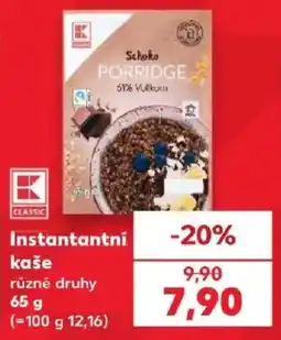 Kaufland K Classic instantní kaše nabídka