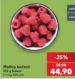 Kaufland Maliny balené nabídka