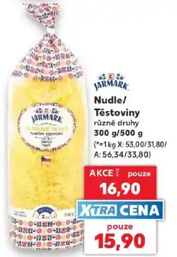 Kaufland Jarmark nudle/ těstoviny nabídka
