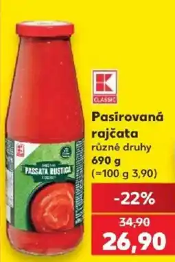 Kaufland K Classic pasírovaná rajčata nabídka