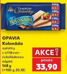 Kaufland Opavia kolonáda oplatky s oříškovo-čokoládovou náplní nabídka